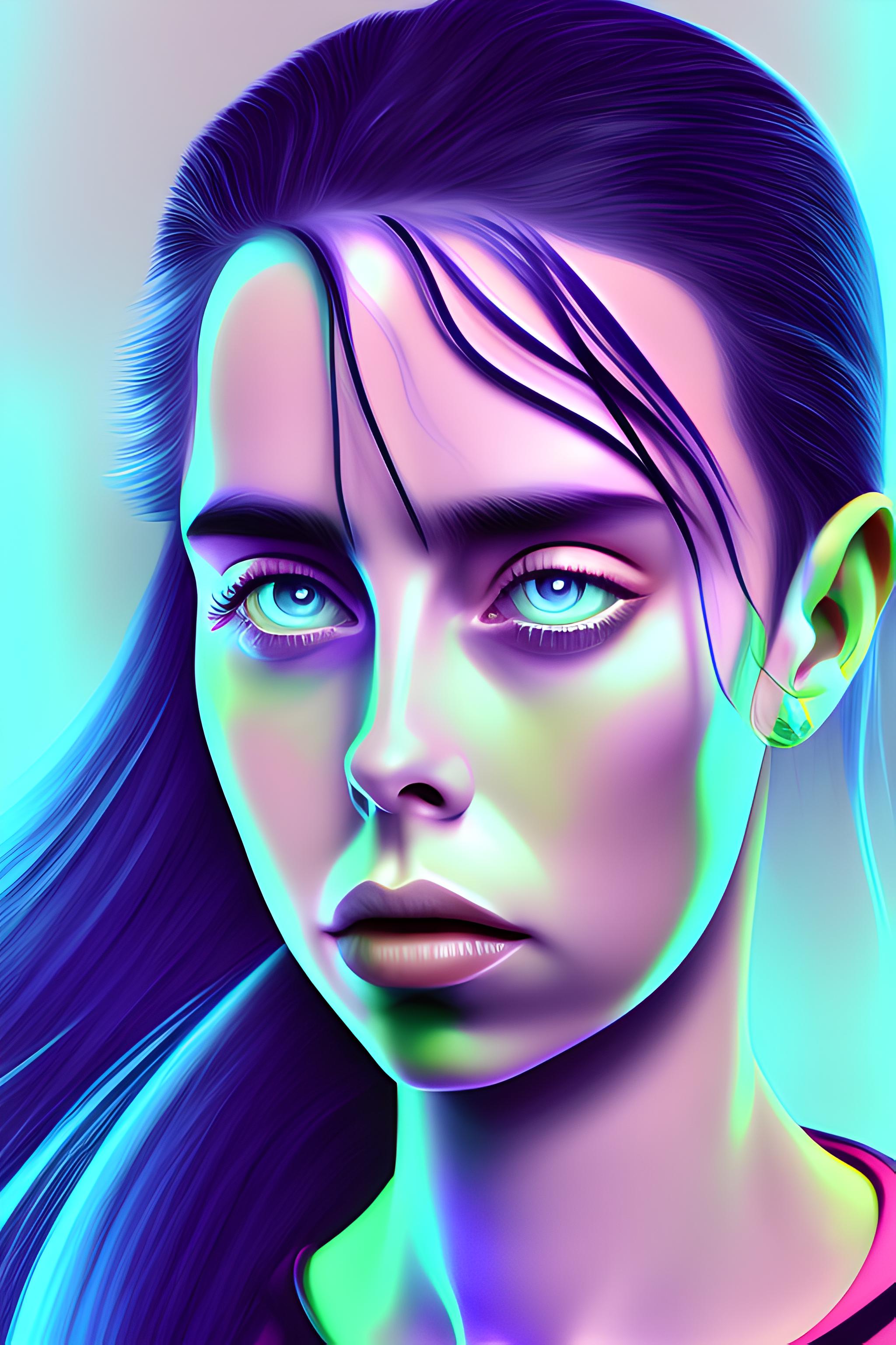 Goła Billie eilish z bardzo widoczną cipka